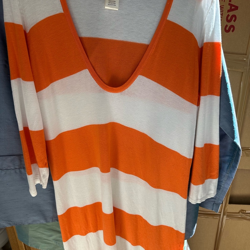 Orange and White Striped lightweight tunic Tommy Bahama